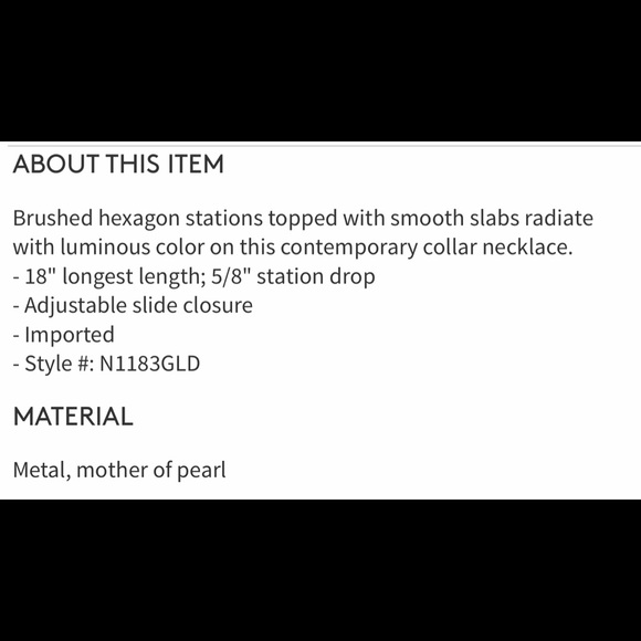 Kendra Scott mother of pearl necklace gold tone - Picture 4 of 8